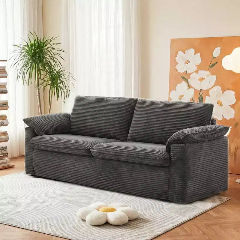 Dwuosobowa sofa Dyonery 86 Cloud, głębokie siedzisko, szerokie podłokietniki z poduszkami, solidna rama, przewiewna ergonomiczna konstrukcja