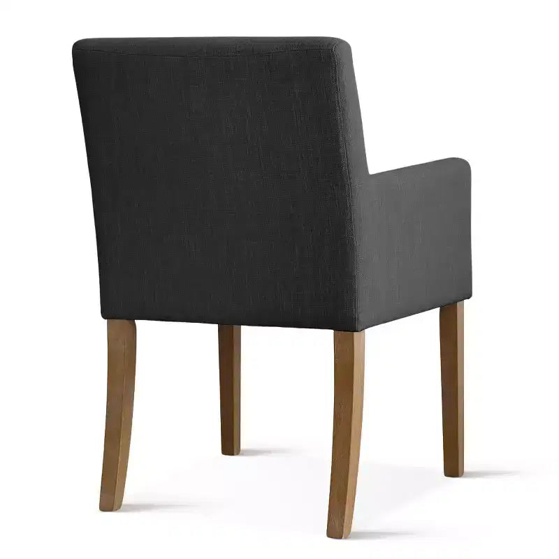 6er-Set gepolsterte Esszimmerstühle mit Armlehnen, moderne Leinen-Sessel mit Holzbeinen, Akzentstühle für Esszimmer und Wohnzimmer – Panipeachy
