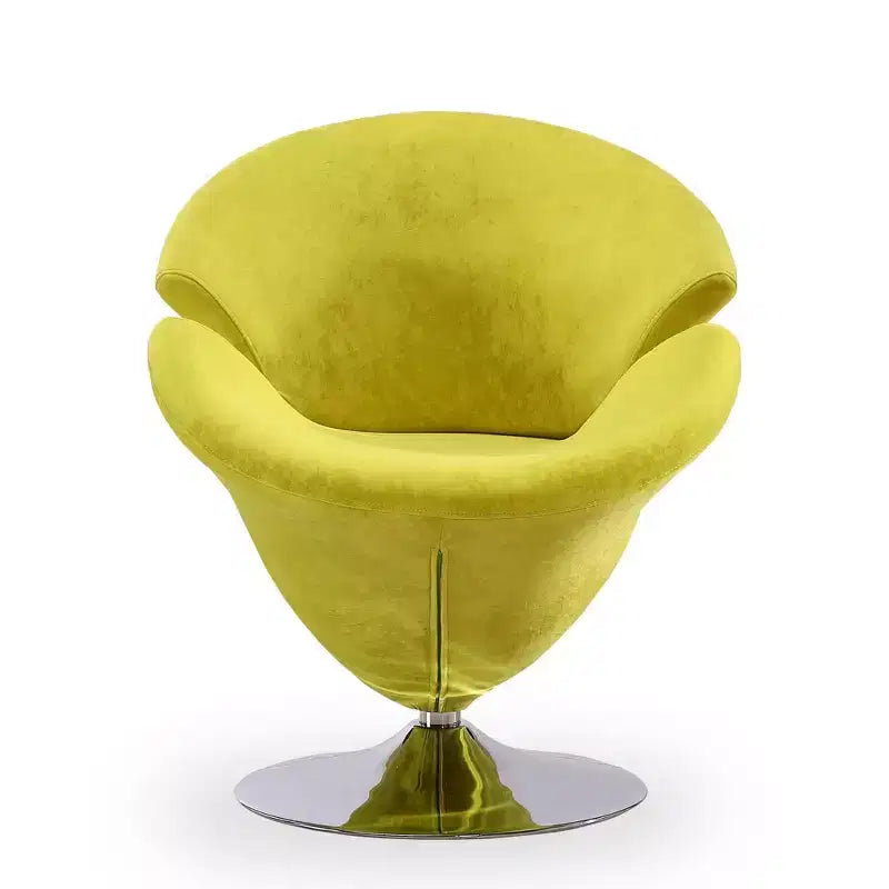 Set di 4 poltroncine girevoli Tulip Manhattan Comfort arancione/giallo: rivestimento in velluto, non richiede montaggio