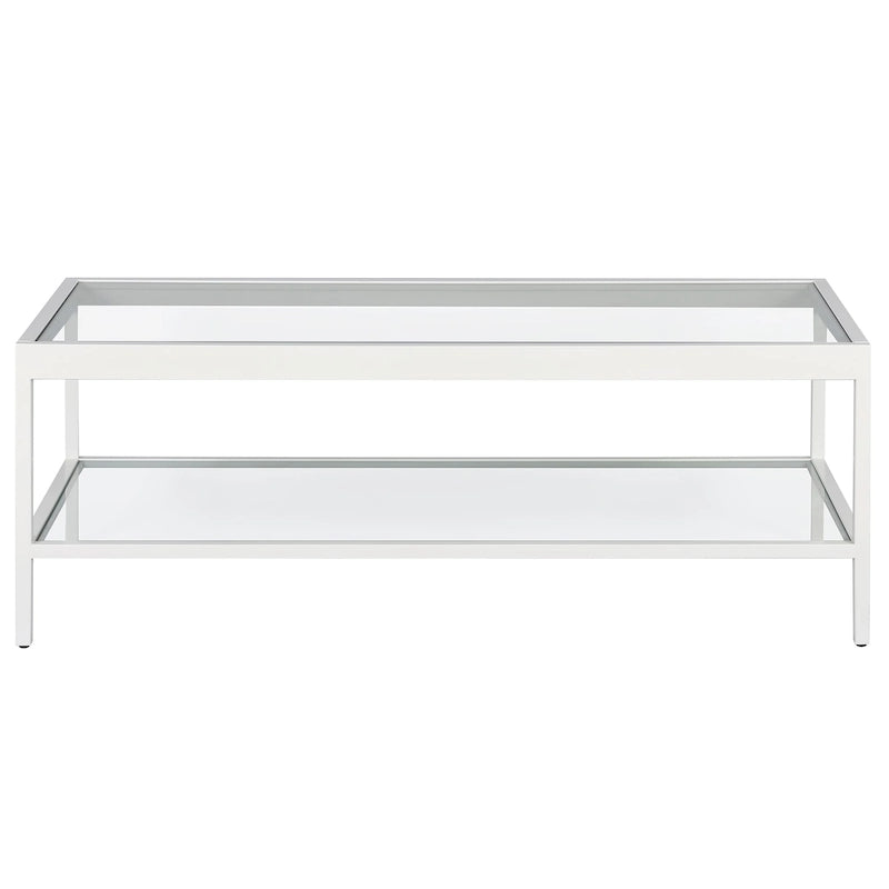 Mesa de centro Alexis de metal y vidrio
