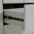 Dispensa da cucina indipendente Whisen alta 71', grande mobile contenitore per sala da pranzo con credenza e buffet a 6 ante, ripiani regolabili