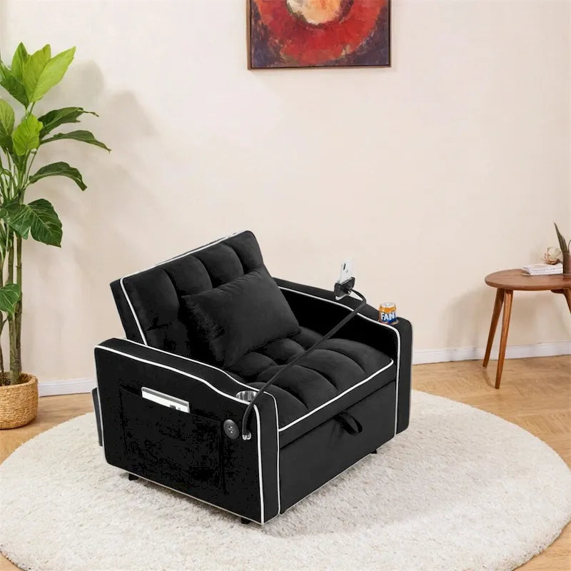 Verwandelbarer Schlafsessel und Schlafsofa, verstellbarer ausziehbarer Schlafsessel