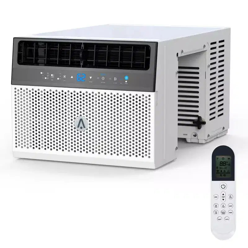 Inteligentny klimatyzator okienny Acekool o mocy 6000 BTU, klimatyzacja Wi-Fi z pilotem, ciche chłodzenie pomieszczeń do 250 stóp kwadratowych