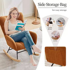 Mecedora para bebé, sillón balancín deslizante para lactancia para la sala de estar, cómodos sillones decorativos para dormitorio, sillones de interior tapizados en felpa tipo teddy