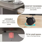 Mesa de comedor plegable para cocina, mesa de comedor que ahorra espacio, mesa de cocina extensible con ala abatible y 6 ruedas para espacios pequeños