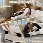 80 L-förmiges Schlafsofa, Schlafsofa mit ausziehbarem Bett, wendbares Schlafsofa