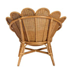 Poltrona floreale d'accento Blossom Bohemian in rattan color miele