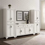 3-teiliges Tara-Sideboard- und Vorratsschrank-Set im Used-Look – Crosley