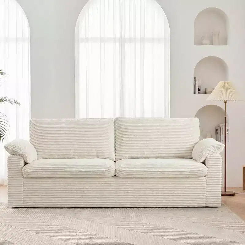 Dwuosobowa sofa Dyonery 86 Cloud, głębokie siedzisko, szerokie podłokietniki z poduszkami, solidna rama, przewiewna ergonomiczna konstrukcja