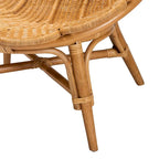 Poltrona floreale d'accento Blossom Bohemian in rattan color miele