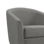 2er-Set moderne Leinen-Sessel im Fassdesign, Clubsessel