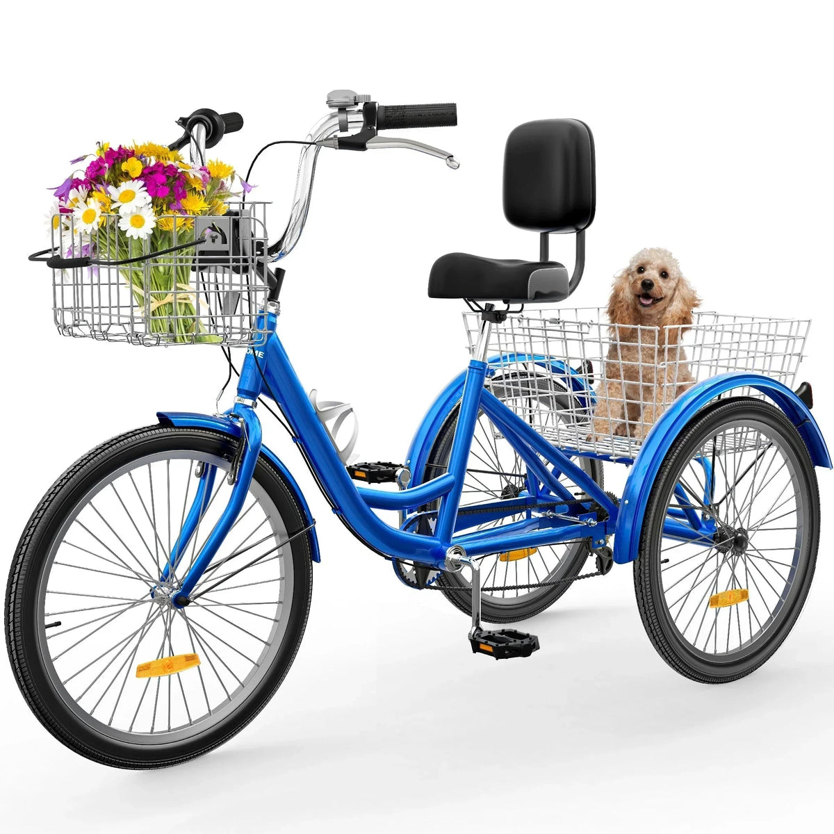 26-inch driewielige fiets voor volwassenen met 7 versnellingen