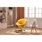 Set di 4 poltroncine girevoli Tulip Manhattan Comfort arancione/giallo: rivestimento in velluto, non richiede montaggio