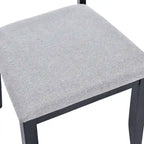 5-teiliges Esszimmerset aus Massivholz, 47L (1 Tisch + 4 Stühle mit Sprossenlehne)