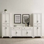 3-teiliges Tara-Sideboard- und Vorratsschrank-Set im Used-Look – Crosley