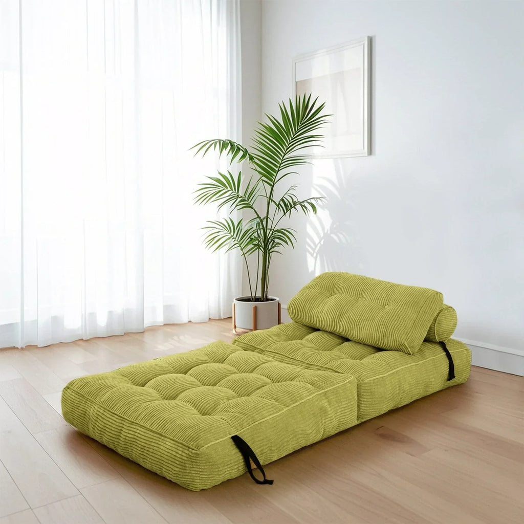 8 Cord-Sofa zum Zusammenklappen, Schlafsofa, Einzel