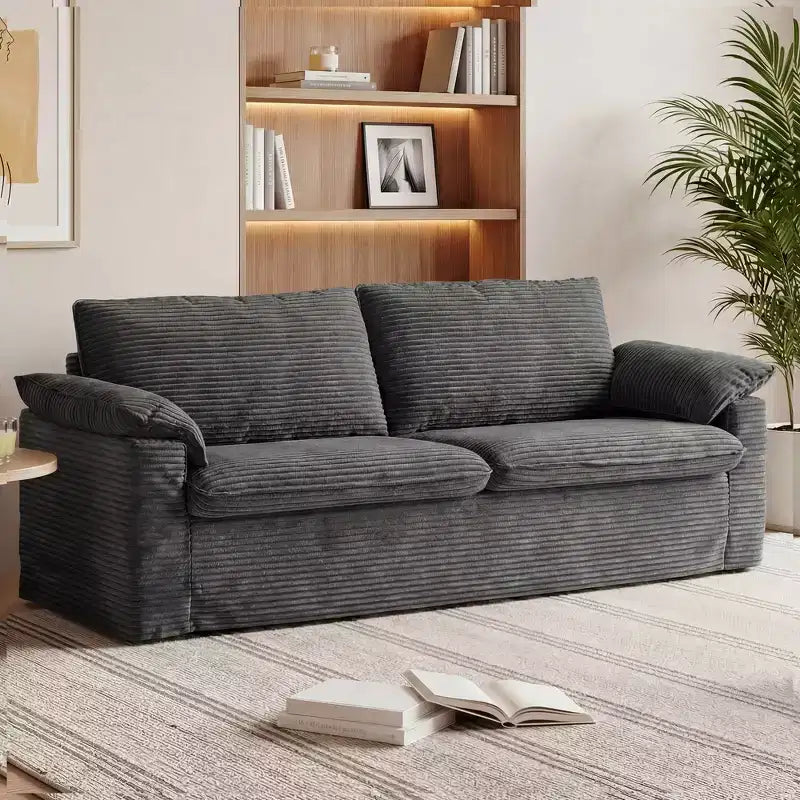 Dyonery 86 Cloud Loveseat-Sofa mit tiefer Sitzfläche und breiten Armlehnenkissen, stabilem Rahmen und atmungsaktivem ergonomischem Design