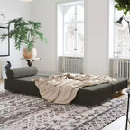 Päivävuode / ulosvedettävä queen-size-vuodesohva – mikrosametti