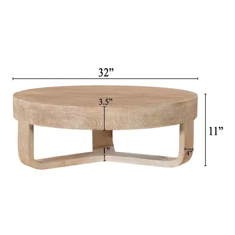 Royal Hampton ronde salontafel van 32 inch met open sleevoet