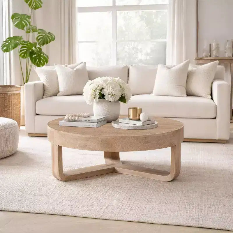 Royal Hampton ronde salontafel van 32 inch met open sleevoet
