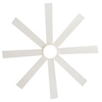 Ventilatore da soffitto nero da 65 pollici con 8 pale, LED, luce e telecomando