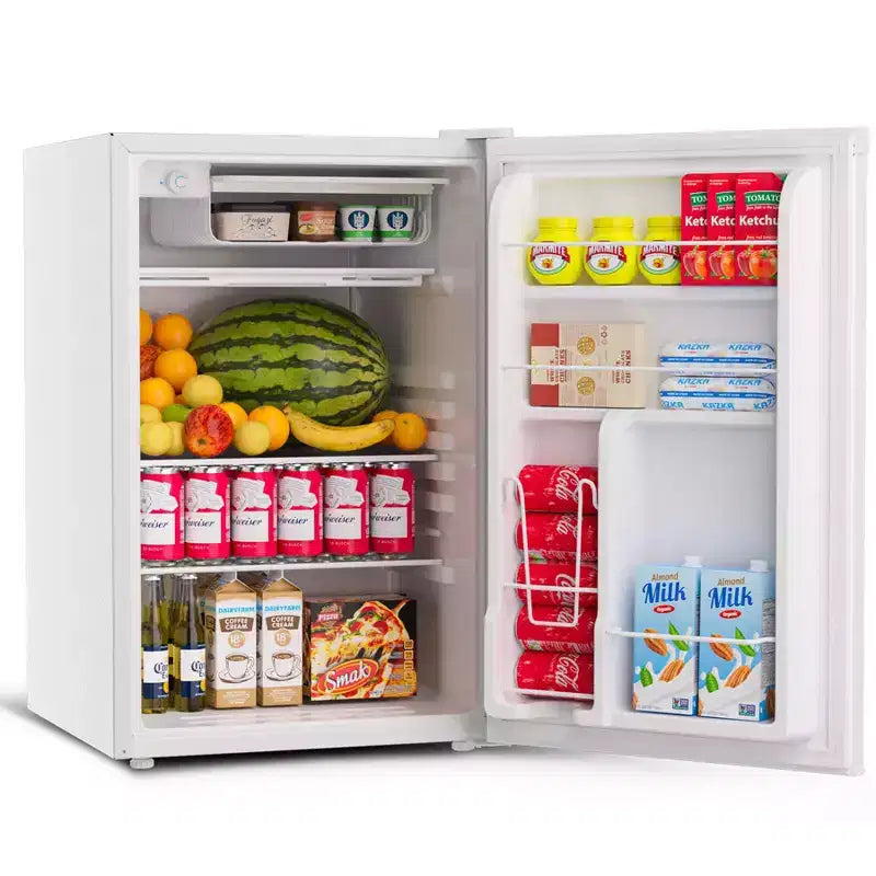 Mini-koelkast van 4,5 cu ft met vriesvak, compacte koelkast met omkeerbare deur, verstelbare thermostaat, energiezuinig, kleine koelkast