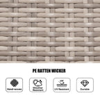 Set da pranzo rotondo da esterno in rattan intrecciato da 7 pezzi con cuscini di Moda Furnishings