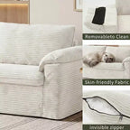 Dwuosobowa sofa Dyonery 86 Cloud, głębokie siedzisko, szerokie podłokietniki z poduszkami, solidna rama, przewiewna ergonomiczna konstrukcja