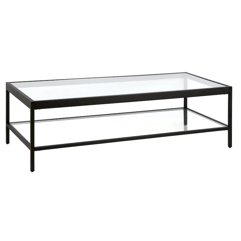 Mesa de centro Alexis de metal y vidrio