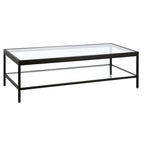 Mesa de centro Alexis de metal y vidrio
