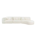 Sofá seccional curvo moderno de 140 pulgadas con chaise longue, conjunto de 3 piezas para la sala de estar