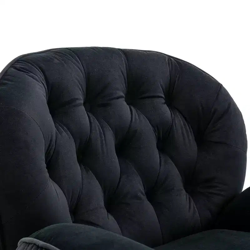 Sametové akcentové křeslo Okak s podnožkou, moderní bezruké křeslo do obývacího pokoje ve stylu poloviny století, měkké a pohodlné křeslo pro sledování televize a hraní her